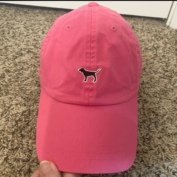 NWOT Victorias Secret PINK Hot Pink Embroidered Dog Logo Cap - Picture 2 of 3
